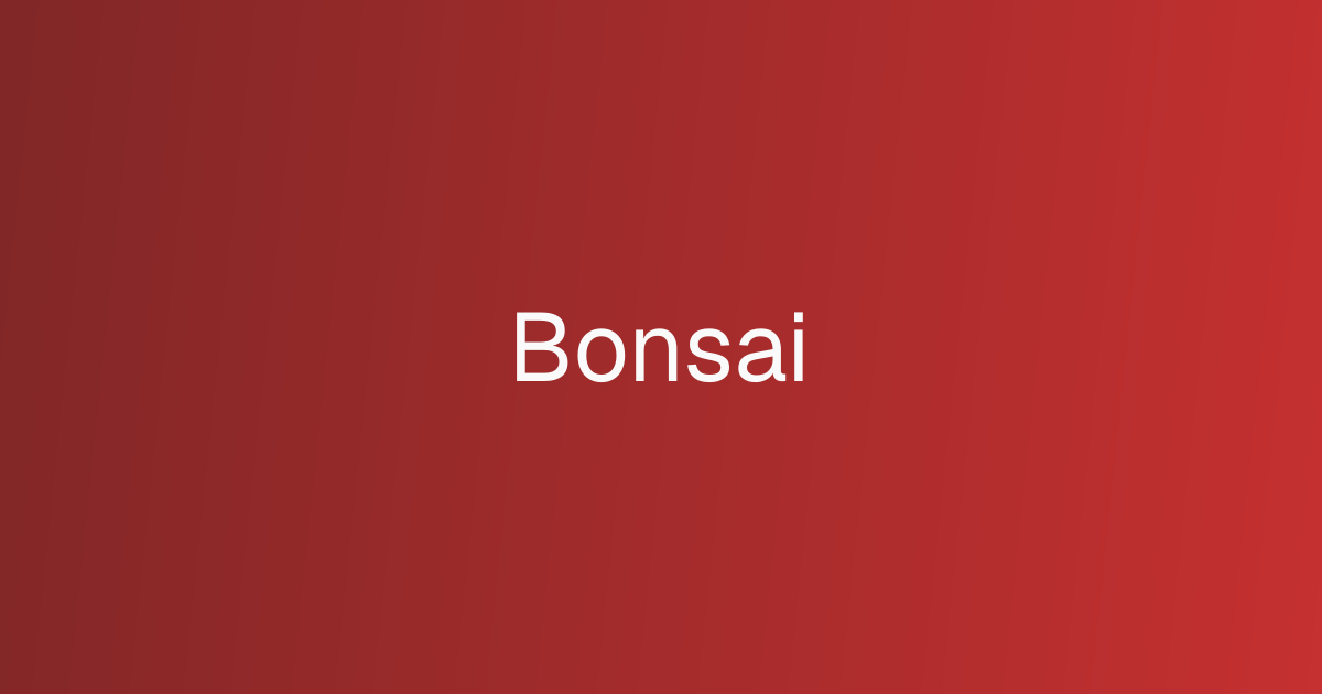 Bonsai cover